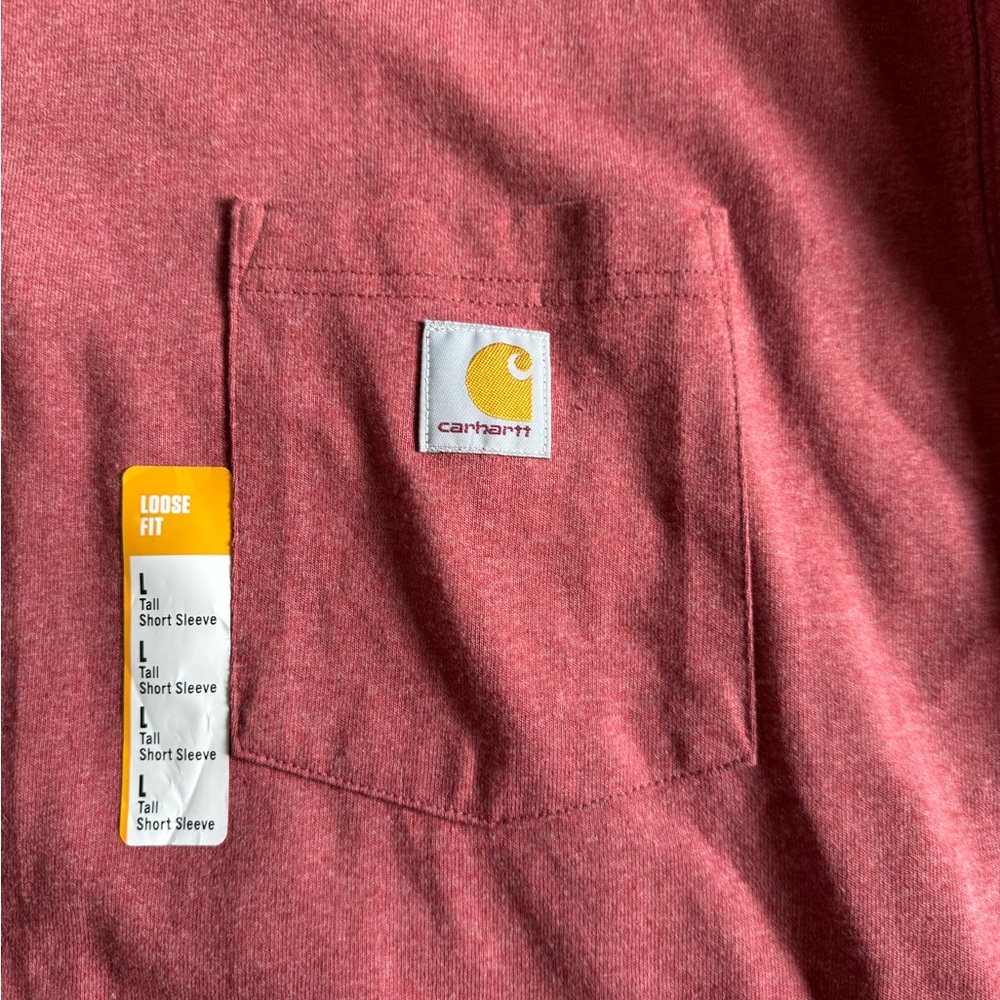 Carhartt Men's Maroon Short Sleeve Tee - Picture 4 of 5